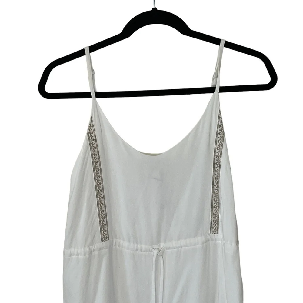 Frank and Oak White Embroidered Cami Tiered Midi Dress SZ Small - Picture 14 of 14